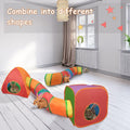YUEPET Rabbit Tunnel & Cube Tent, Bunny Hideout, Guinea Pig Tunnel, Rainbow