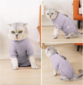 Dotoner Cat Surgery Recovery Suit for Female Male Anti-Licking Pet Surgical Pajamas Long Sleeve Prevent Shedding Cat Spa