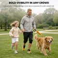 Yellow Adopt Me Dog Leash Sleeve Warning Wrap with Hook Carabiner