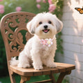 10PCS Cute Flower Dog Collar Charms, Adjustable Small Medium Dog Bow Tie Collars, Pet Bowties & Dog Grooming Accessories for Dogs Cats (Style A)