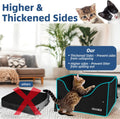 Petskd High Sides Portable Travel Litter Box for Cats with Lid and 10 pcs Liner Bags, Light Weight and Leak-Proof for Road Trips, Hotel Stays, Car Travel(Black)