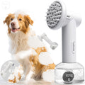 Pet Electric Foaming Dog Shampoo Dispenser with Brush for Dogs Bathing, Soft Brush, Massaging and Grooming, Bubble/Spray