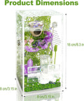 Jumping Spider Enclosure,DIY Insects Habitat,Small Reptile Terrarium Glass House Accessories Set,with Jumping Bridge Hid