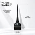 GK HAIR Black Balayage Application Brush – Professional Hair Color Dye Brush for Balayage, Highlights, Bleaching, Foilin