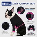 KOESON 100% Cotton Dog Surgery Recovery Suit Front Leg with Elbow Protector