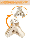 Hamster Hideout Cage Accessories - Hamster House and Habitat Wooden Hide Hut with Climbing Ladder and Slide for Dwarf Ge
