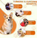 Turmeric for Dogs, 180 Turmeric Curcumin Tablets Supports Heart, Immune System Booster, Hip & Joint Support, Dog Pain Re