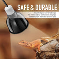 Reptile Light Fixture, 5.5'' Standard Dome for Reptile Basking Bulb Light/Heat Lamp/Ceramic Heat Emitter, 5.5 Inch Light