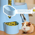 Hamster Water Bottle with Food Bowl,Hamster Cage Accessories 300ml+80ml