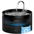 Cat Water Fountain: Dog Bowl Fountains - Automatic Pet Dispenser - Dogs Drinking Waterer Bowls Indoor - Auto Watering Dish Supplies - Easy Cleaning Animal Machine - Quiet 67oz/2L Kitty Drink Fountain