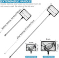 2 Pieces Fish Tank Net Aquarium Mesh Fishes Net Long Handle
