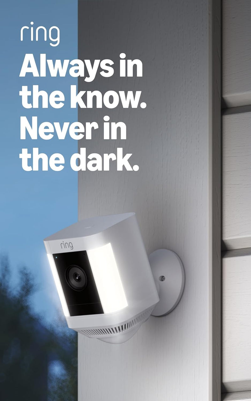 Ring Spotlight Cam Plus, Battery, Home or Business Security with HD video, Two-Way Talk, Color Night Vision, and Securit