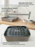 Tonodui Automatic Parakeet Bird Bath with Pump,Adjustable Water Flow & Parrot Shower,USB Powered Bird Fountain Bathtub for Cage,Quiet Circulating Water System for Budgie,Lovebird (S)