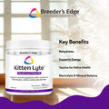 Breeder’s Edge Kitten Lyte, Electrolyte Supplement for Kittens and Nursing Cats, Supports Hydration, Energy & Recovery, Chicken Soup Flavor, 300g