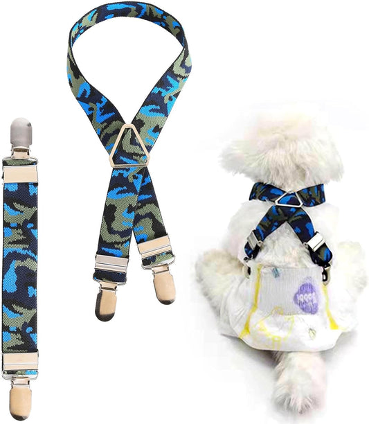 Dog Suspenders for Diaper Belly Bands Canine Harness Keep Diapers and Skirts on Pets