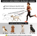Hands Free Dog Leash, Waist Running Leash with Zipper, Walking Pouch for Medium Large Dogs, Dual Handle and Retractable 