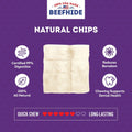USA Beefhide Chips Dog Chew Treats - Natural Flavor, 12oz/2 Pack