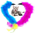 CATENEED Cat Feather Toys Refill, 16 Pieces Cat Wand Replacement Feathers Toy for Indoor Cats