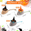 FOIMAS Halloween Catnip Toys,Witch Mouse Catnip Toy Chew Bite Plush Mice Toy for Cat Interactive, Pack of 6