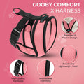 Gooby Comfort X Head in Harness - Pink, Small Harness Patented Choke-Free X Frame - Perfect on The Go Harness for Medium Dogs No Pull or Small Dogs for Indoor and Outdoor Use