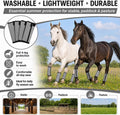 Fly Boots for Horses Set of 4 - Breathable Mesh Equine Leg Protection,Anti-Sag Stay-On Horse Fly Boots,Reduces Stomping 