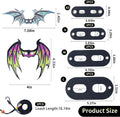 COMSUN 2 Pack Bearded Dragon Harness Leash Set with Leather Dinosaur Wings
