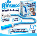 Rinseroo Slip-On Bathtub Faucet Sprayer Attachment, 5 Foot Hose