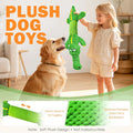 WOWBALA Dog Squeaky Toys Stretchable Crocodile for Interactive Tug of War