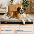 Laifug Orthopedic Memory Foam Extra Large Dog Bed Pillow(60"x48"x7", Slate Grey) Durable Water Proof Liner & Removable Washable Cover & Smart Design