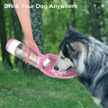 Uppetly Dog Water Bottle, Pet Water Bottle with Food Container and Drinking Feeder, Leak Proof, BPA-Free, Portable Folda