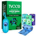 Doggie Poop Bag Rolls: 240 Count Extra Thick Strong Leak Proof Dog Waste Bags with Dispenser | Unscented - Blue