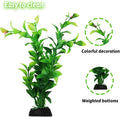 QUOZUO Fish Tank Accessories Aquarium Decorations Green Plants, 10pcs Green Fish Tank Decorations Plastic Plants, Fish T