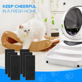 Activated Carbon Filters for Cat Litter Box 3, Filter Replacement for LR 3