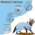 Cat Recovery Suit with Hind Legs,Cat Onesie After Surgery,Blue L