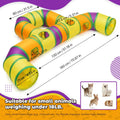 Cat Tunnel for Indoor Cats Large, Collapsible Cat Playhouse Pet Play Tunnel Tube Maze with Hanging Pom-Poms and Interact