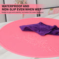 Pet Grooming Table Non-Slip Mat - Padded Mat for at-Home Grooming Dogs and Cats,Bathing Mat for Pets, Diameter: 22.4inch/57cm (Pink, Diameter: 22.4inch/57cm)