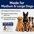 Dewormer for Dogs, Pyrantel Pamoate & Praziquantel, 20 Chewables