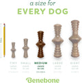 Benebone Zaggler Rolling Dog Chew Toy for Aggressive Chewers, Real Bacon, Made in USA, Medium