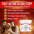 Styptic Powder for Dogs, Cats, and Birds (2 oz) by Evo Dyne | Fast-Acting Blood Stop for Pets | Quick Stop Bleeding Powder for Dog Nail Clipping, Grooming, Cuts and More (1-Pack)