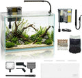 10 Gallon Fish Tank Set Glass Aquarium Kit Starter Set