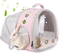 Back Expandable Backpack for Small Animals, Portable Travel Bag Breathable Pet Carrier Cages for Bunny, Guinea Pig, Bear