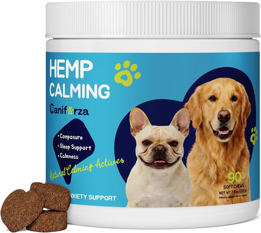 90 Count Calming Chews for Dog, Helps Support Relaxation & Stress Relief for Separation, Thunder & Travel, with Melatoni