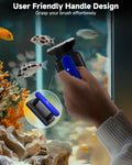 AQQA Aquarium Glass Cleaner, Double Side Algae Scraper with 2 Blades
