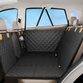 Smatto Dog Car Seat Cover for Back Seat, Hard Bottom Back Seat Extender Supports 400lbs, Waterproof Rear Seat Pet Cover, Dog Hammock with Mesh Window for Car SUV