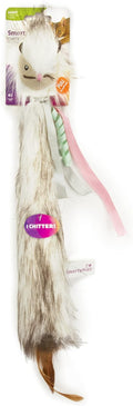 SmartyKat Chitter Critter Squirrel Electronic Sound Plush Kicker Cat Toy, Battery Powered - Gray