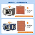 ZOMISIA Heated Cat House Bed for Indoor Cats, Cat Hideway Cube for Sleeping