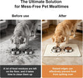 Large Pet Feeding Mat Spillproof Raised Edges Nonslip 24"x16"