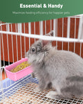Pawfly Hanging Feeder, Food and Water Container, 6 Pcs Plastic Keepers for Cages Rabbit, Feeding Dishes Coop Cups for Pa