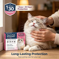 Cat Dewormer Topical Flea & Tick for Cats & Kittens, Monthly for Cats Over 1.5 lbs & 8 Weeks or Older, 6 Doses Supply Fa