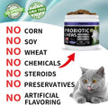 HEYISME Cat Probiotic, Chews for Gut and Immune Health, Cats Probiotic Supplement for Cat Digestive Support, Healthy Digestion, Cat Constipation and Diarrhea Relief (120 Pills, Salmon)